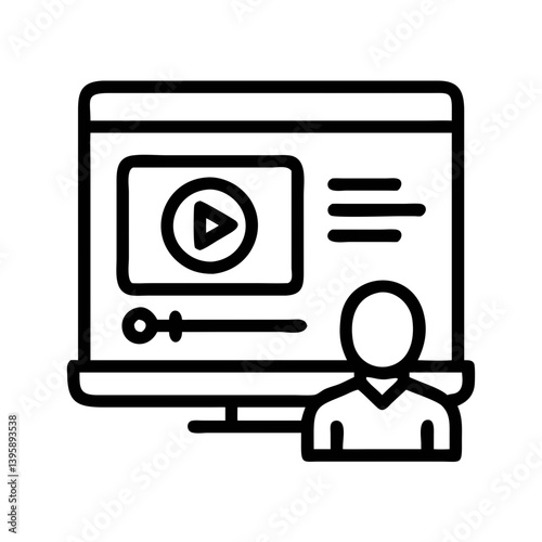 Lecture Video Icon Design