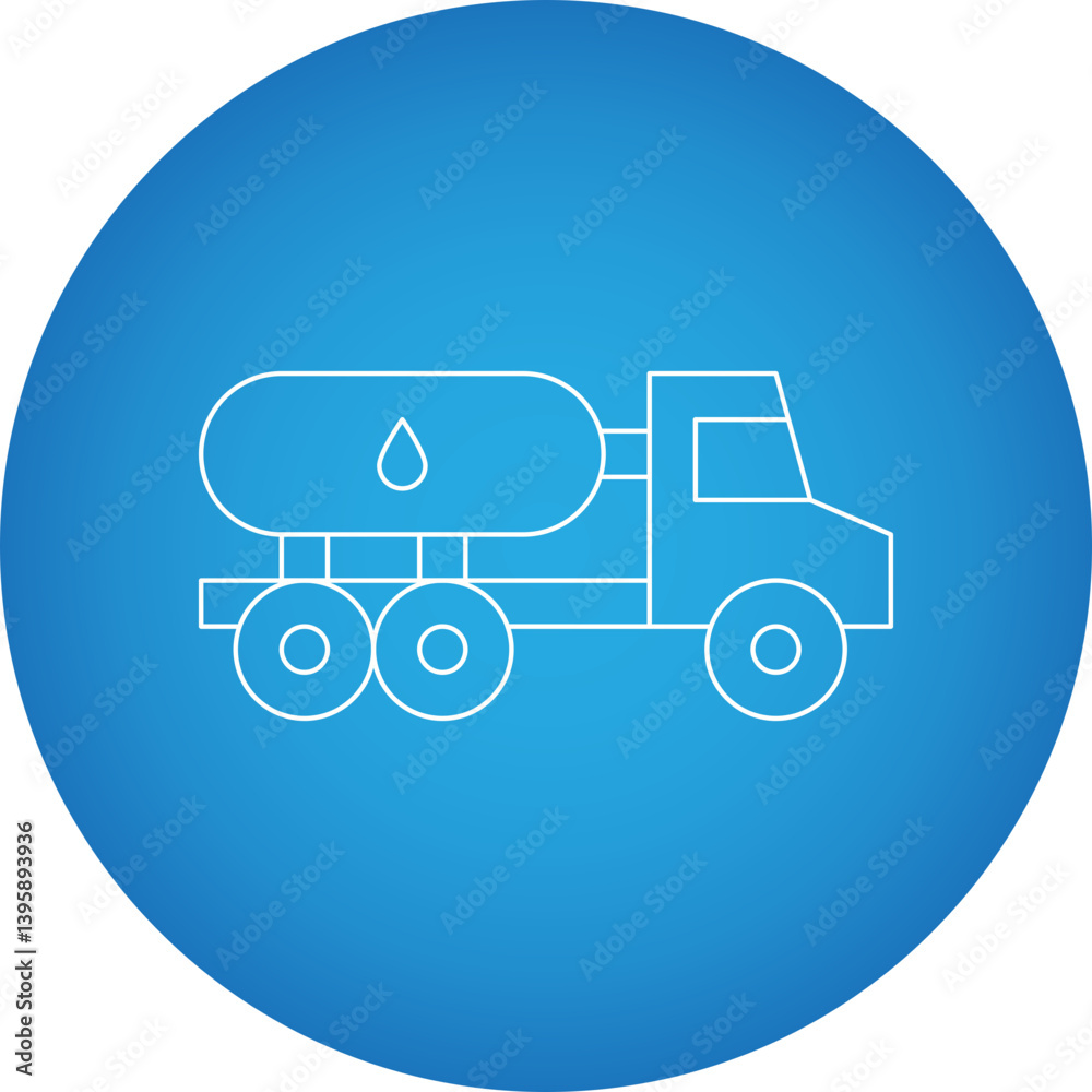 Tank Truck single vector illustration icon Tank Truck single vector illustration icon