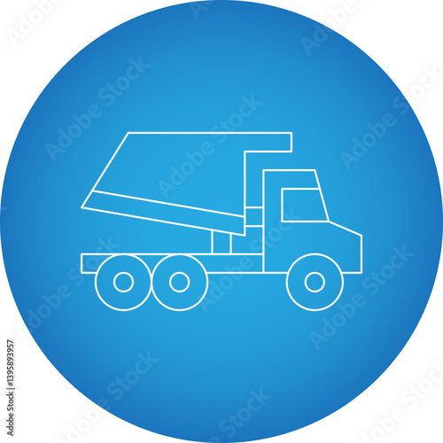 Tipper single vector illustration icon