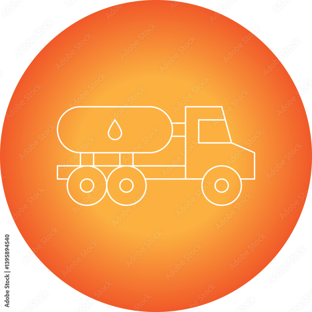 Tank Truck single vector illustration icon Tank Truck single vector illustration icon