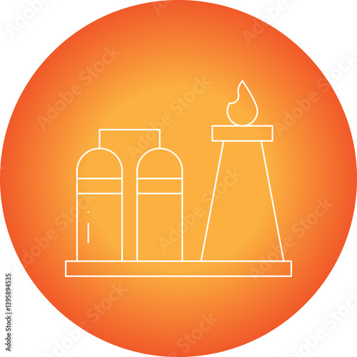 Refinery single vector illustration icon