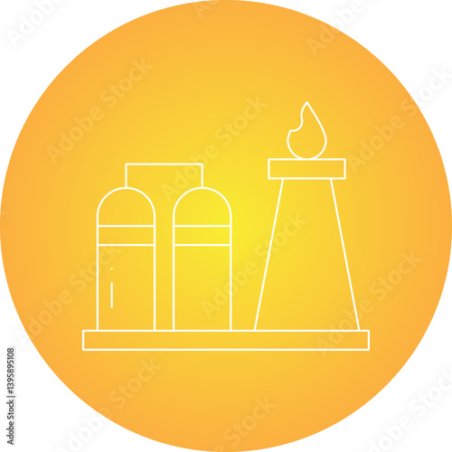 Refinery single vector illustration icon