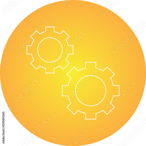 Cogwheel single vector illustration icon