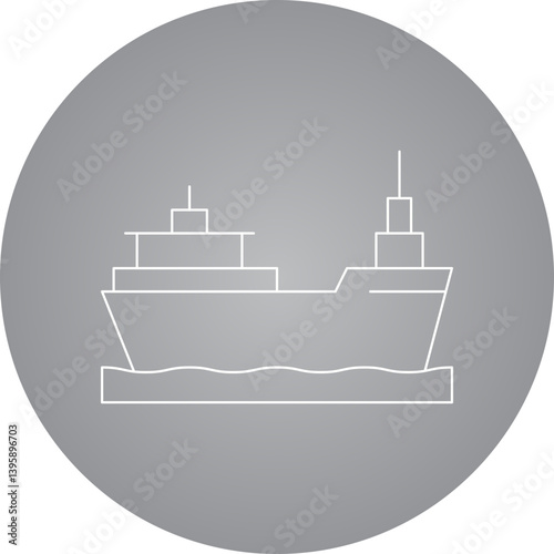 Cargo Ship I single vector illustration icon