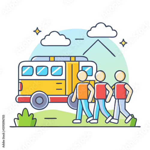  Stylish School Field Trip Icon