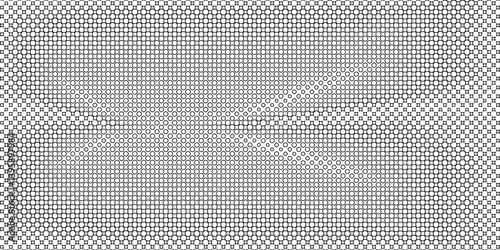 Black spots and dotted shape geometric pattern marks on white background, abstract texture of old background distorted stroke trendy design defect distressed effect halftone dots screen texture.