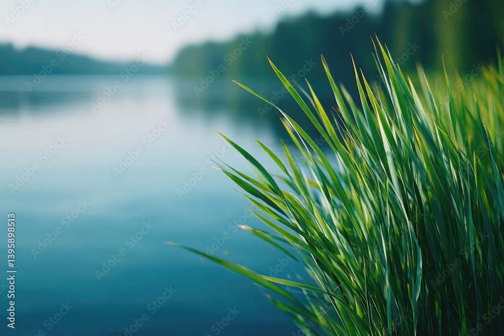 Obraz premium capture serene landscape symbolizing sustainability for world environment day
