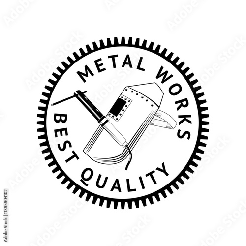 blacksmith, iron works labels, badges and design elements. Iron works emblems.