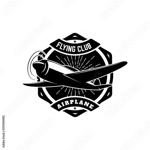 flying club labels and emblems