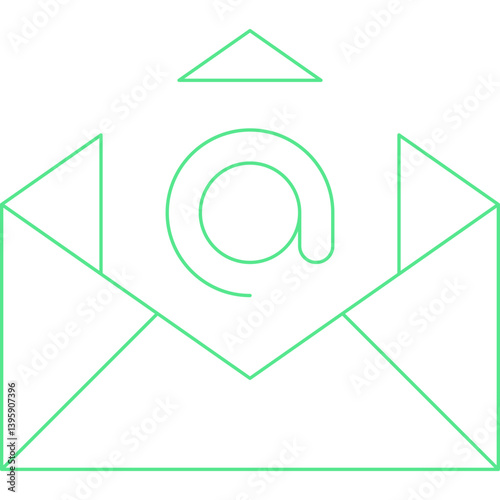 Email Address single vector illustration icon