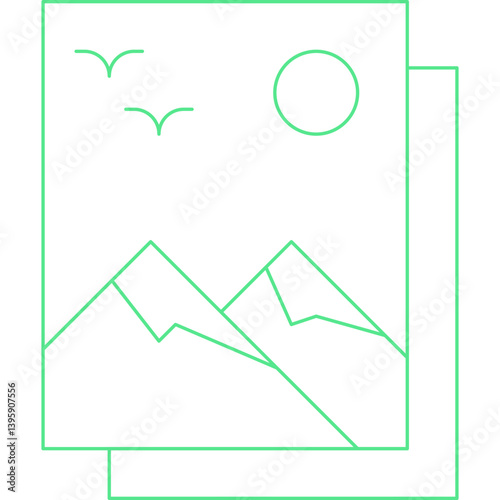 Picture single vector illustration icon