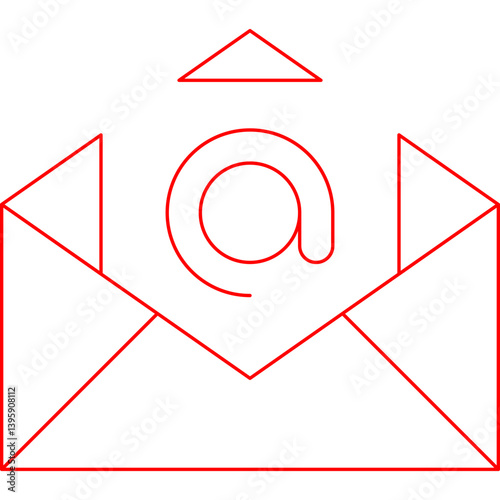 Email Address single vector illustration icon