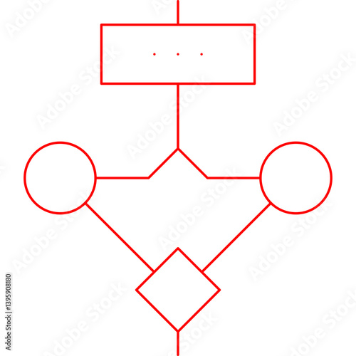 Flowchart single vector illustration icon
