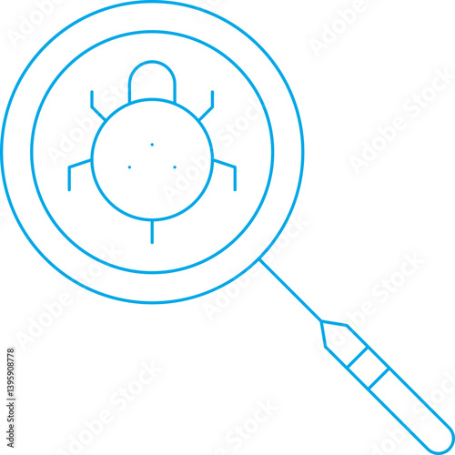 Find Bugs single vector illustration icon
