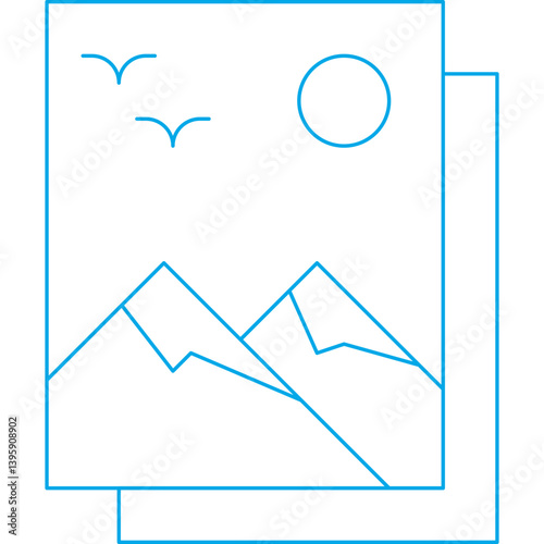 Picture single vector illustration icon