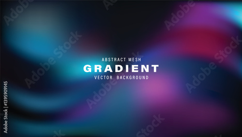 Abstract Mesh Gradient Vector Background Teal Purple Design
