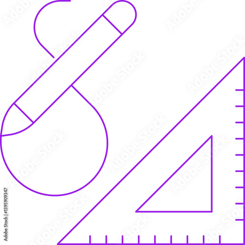 Drawing Tools single vector illustration icon