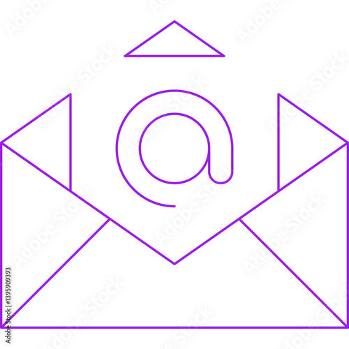 Email Address single vector illustration icon