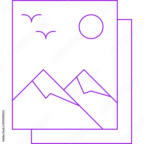 Picture single vector illustration icon