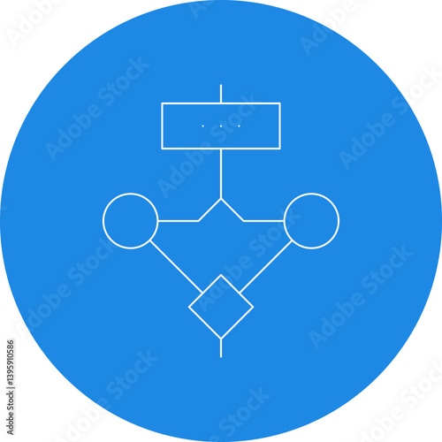 Flowchart single vector illustration icon