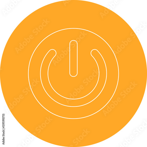 Power Button single vector illustration icon