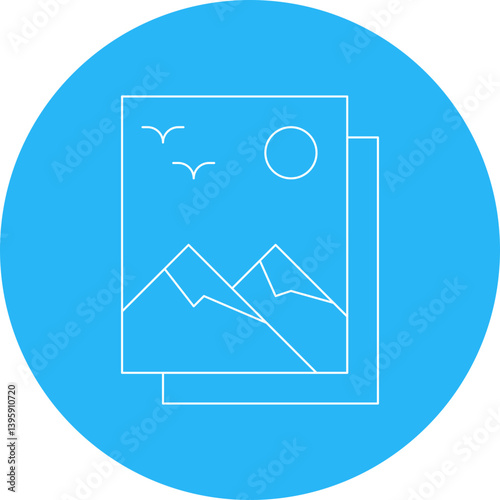 Picture single vector illustration icon