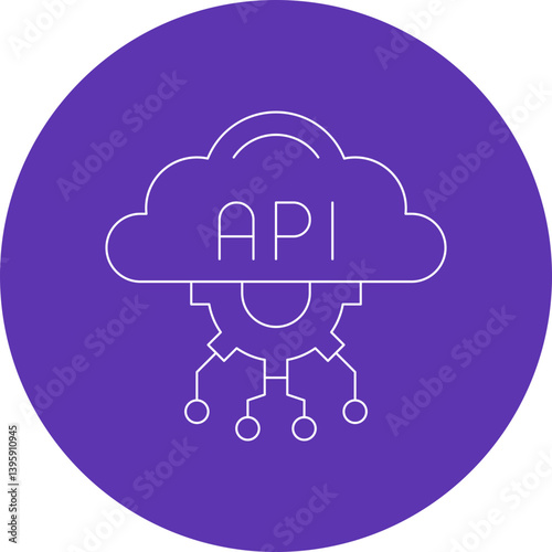 API single vector illustration icon