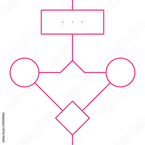 Flowchart single vector illustration icon