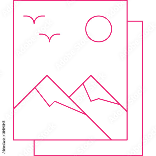 Picture single vector illustration icon