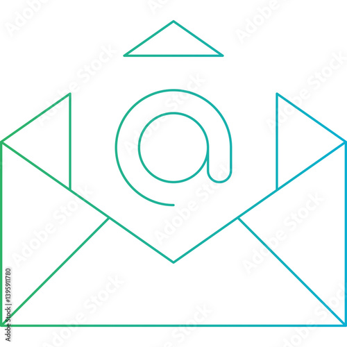 Email Address single vector illustration icon
