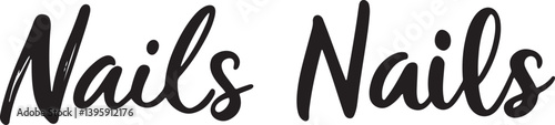 Hand drawn text that say Nails