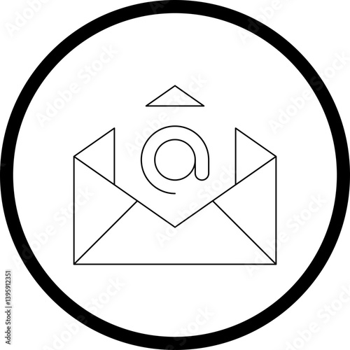 Email Address single vector illustration icon