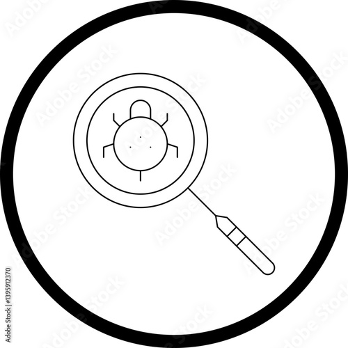 Find Bugs single vector illustration icon