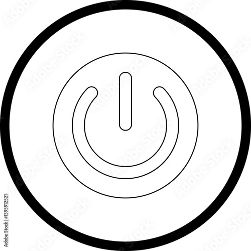 Power Button single vector illustration icon