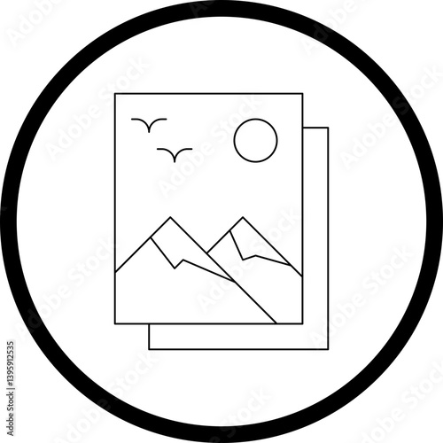 Picture single vector illustration icon