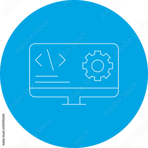 Software Developer single vector illustration icon