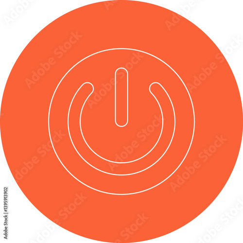 Power Button single vector illustration icon