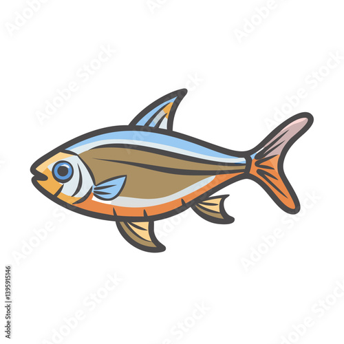 congo tetra fish icon, congo tetra fish vector illustration-simple illustration of congo tetra fish, perfect for congo tetra fish logos and icons