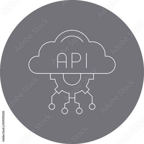 API single vector illustration icon