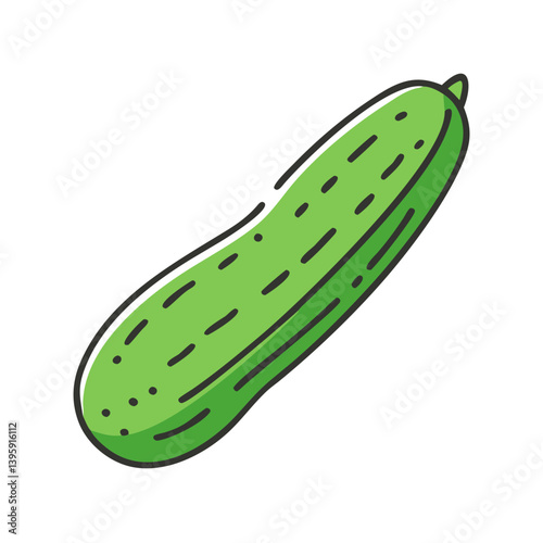 cucumber icon, cucumber vector illustration-simple illustration of cucumber, perfect for cucumber logos and icons