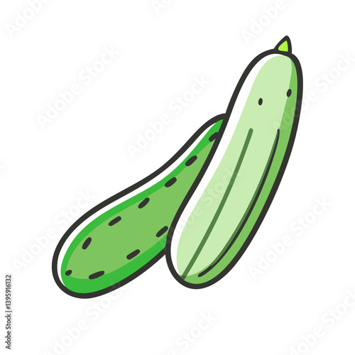 cucumber icon, cucumber vector illustration-simple illustration of cucumber, perfect for cucumber logos and icons