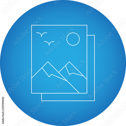Picture single vector illustration icon