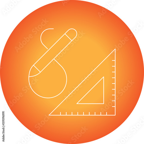 Drawing Tools single vector illustration icon