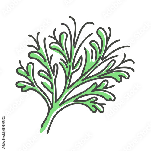 dill icon, dill vector illustration-simple illustration of dill, perfect for dill logos and icons