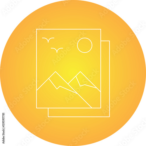 Picture single vector illustration icon