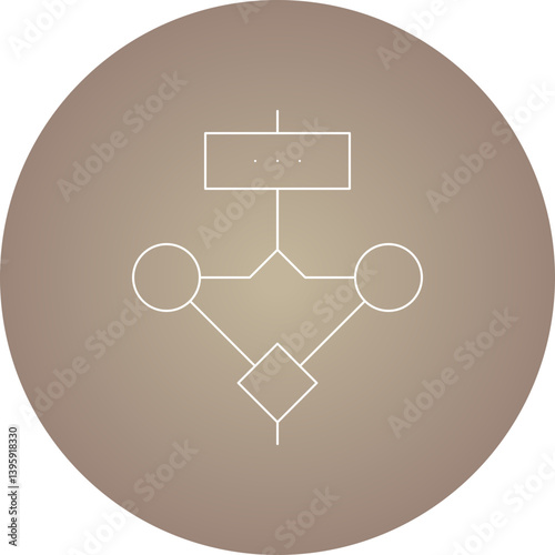 Flowchart single vector illustration icon