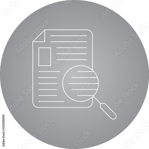 Finding single vector illustration icon