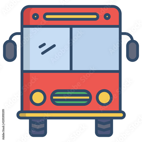 Linear color Bus icon