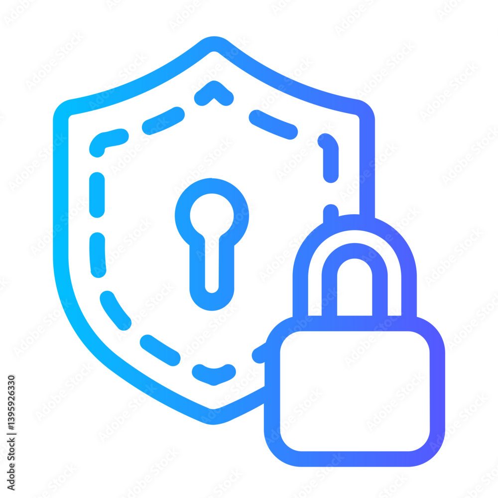 Obraz premium lock gradient icon
