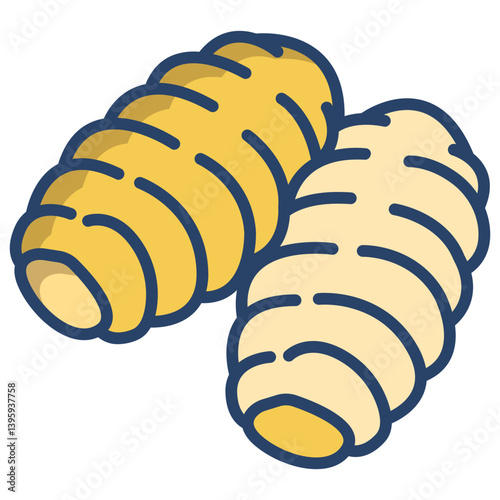 Linear color Gnocchi dumpling icon